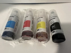 Epson 522 Ink Combo Pack Genuine for ECO-TANK Printers New Sealed (4 Bottles) - Picture 1 of 4