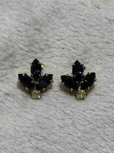 Pretty Blue And Silver Stud Earrings - Picture 1 of 3