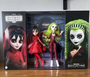 Monster High Skullector Beetlejuice & Lydia Deetz Puppe 2er Pack Versand am selben Tag - Bild 1 von 6