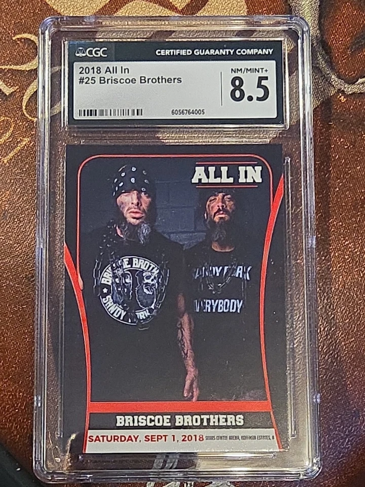 2018 AEW All In Briscoe Brothers #25 CGC 8,5 casi nuevo+ lucha libre profesional WWE NXT ROH WWF  Foto 1 de 4