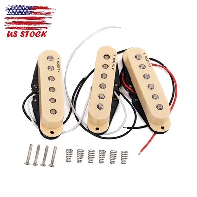Hand Wound Alnico V SSS Guitar Pickup Sets for ST Strat Guitar Single Coil USA - Image 1 of 4