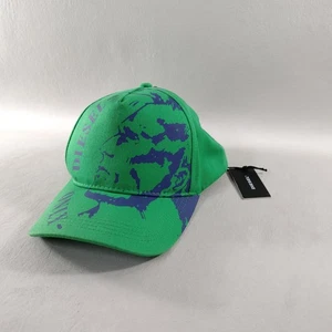 NWT Diesel Fiable Baseball Cap Green Face Print Hat - Picture 1 of 9