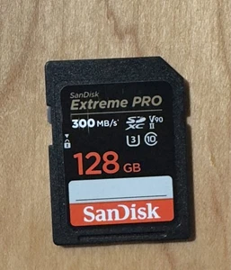 SanDisk 128GB Extreme PRO SDXC UHS-II 300MB/S Memory Card -C10, U3, V90II - Picture 1 of 2