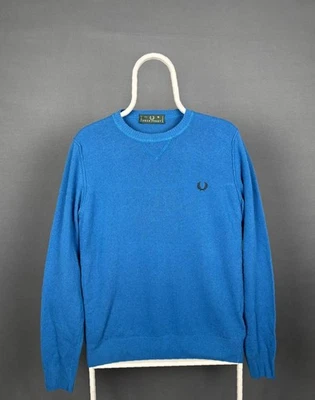 Fred Perry Wool Knit Sweater Blue Size M - Image 1 of 4