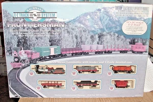 N SCALE BACHMANN 24006 CENTRAL PACIFIC FRONTIERSMAN 4-4-0 STEAM LOCO TRAIN SET - Picture 1 of 2