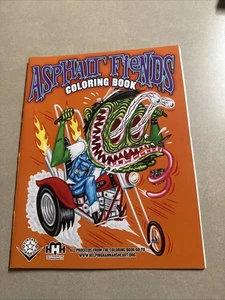 Asphalt Fiends Adult Coloring Book 2015 Hot Rod Monster Rat Fink Big Daddy Style - Picture 1 of 12