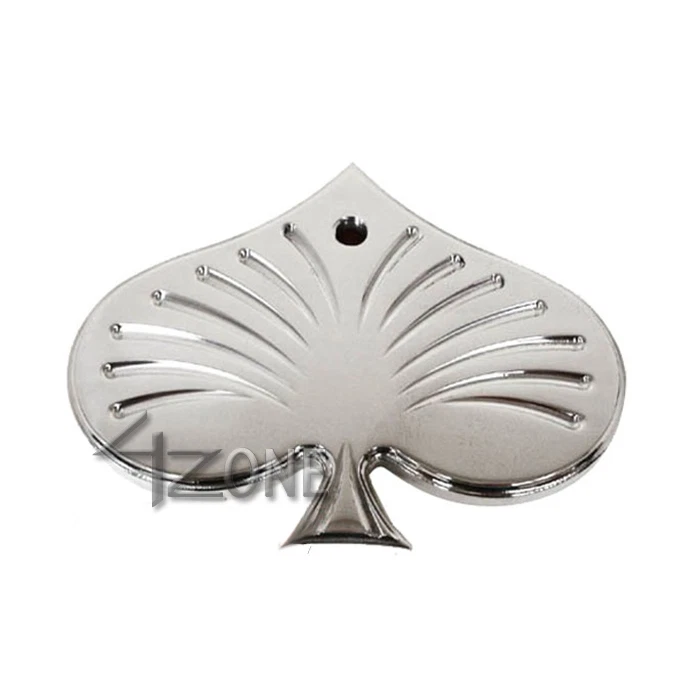 BILLET ALUMINUM REAR VIEW MIRROR POKER SPADE - POLISHED - Image 1 of 1