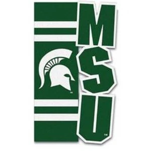 ** OFFENE FLAGGE ** NCAA Michigan State MSU APPLIKATION GEFORMT Gartenflagge 11” x 18” - Bild 1 von 1