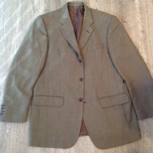 Príncipe italienischer Vintage grau/oliv Hahnentritt Blazer Anzug Jacke 42 lang - Bild 1 von 5