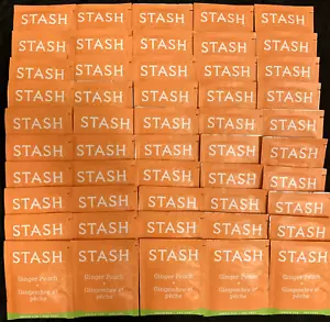 Stash Ginger Peach Green Tea w/ Matcha, Non-GMO, 50 Ct, Wrapped Tea Bags - Picture 1 of 11