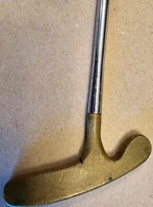 Vintage Acushnet Bullseye M5C Wide Flange Brass 35" Putter Satin Steel Lh/Rh - Picture 1 of 8