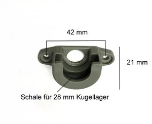 Mini Anschraublager aus Kunststoff für 28mm Kugellager Rolladen Halter Wandlager - Bild 1 von 2