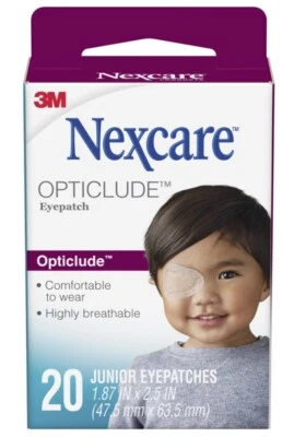 3M Nexcare Opticlude Eye Patch Orthoptic Junior Size 1 Box 20 Pcs Expire 2027 - Image 1 of 4