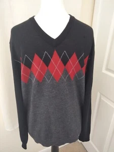 Club Room Pullover Merinowollmischung Argyle Muster Größe UK Medium  - Bild 1 von 7