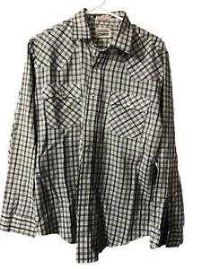 Vintage Levis Button Up Shirt Large Pearl Snap West Ranch Cowboy Y11 - Picture 1 of 4