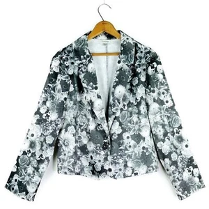 Olsenboye Vintage Digital Print Floral Daisy Blazer with Earrings - Picture 1 of 14