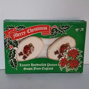 Luxury Hand Milled Picture Soaps Merry Christmas Santa Claus England - Picture 1 of 2