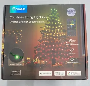 Govee - 65.6ft Green Christmas String Lights 2S - Multi Color- 200 LEDs SEALED - Picture 1 of 2
