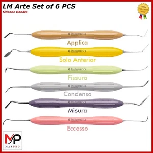 LM Arte Set of 6 Composite Filling & Restorative Instrument Silicone Handle - Picture 1 of 7