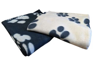 Paw Print Pet Comforter Soft Fleece Puppy Dog Cat Bedding Blanket 70cm x 100cm - Picture 1 of 5