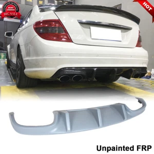 Unpainted FRP Rear Bumper Diffuser Spoiler for Mercedes Benz W204 C63 AMG 08-11 - Picture 1 of 12