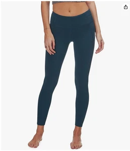 PRANA Momento Leggings; HARD to FIND Mid Rise; Teal Blue; Size: S - Picture 1 of 3