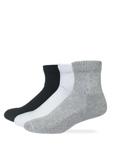 Carolina Ultimate Unisex Non-Binding Diabetic Cotton Quarter Socks 6 Pair - Picture 1 of 6