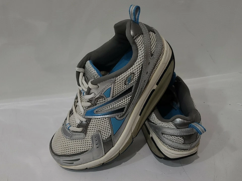 DR. SCHOLL'S TALLA 8.5 INSPIRE FITNESS WALKERS AZUL BLANCO CUERO MALLA SUPERIOR rollo Foto 1 de 4