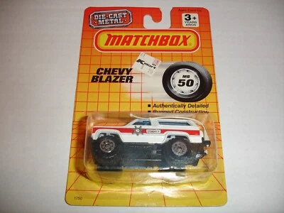1990 Lesney Matchbox No. 1750 White Chevy Blazer Sheriff Police Car Truck SUV - Image 1 of 4