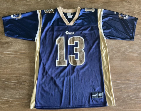 Kurt Warner #13 St. Louis Rams Football Jersey Puma Size Large EUC Cover