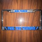 Vintage Air Force “Feel The Thunder” Metal License Plate Frame RARE Only One