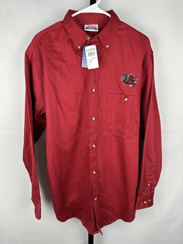 Vintage NWT South Carolina Gamecocks Button Up Long Sleeve Shirt Size Large Cover