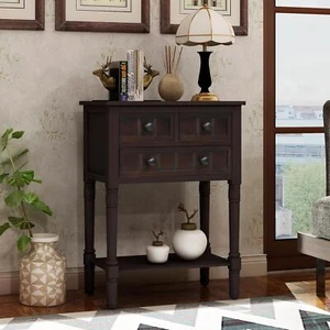 Entrance Hall Side Sofa Living Console Table Storage Cabinet Accent Drawer Color - Picture 1 of 12