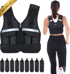 Adjustable Weighted Vest 0.9–8Kg for Running Gym Training Calisthenics - Picture 1 of 12
