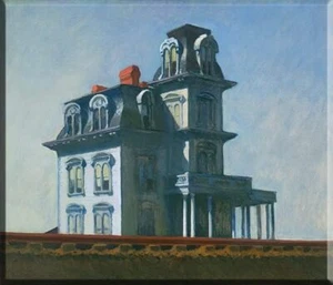 EDWARD HOPPER House by the Railroad Haus an der Railbahn impresión lona imagen - Imagen 1 de 5