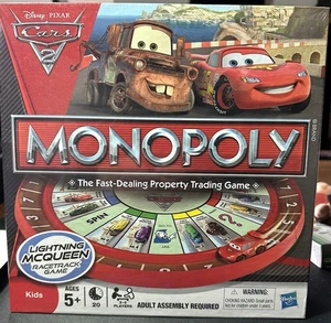 Cars 2 Monopoly Lightning McQueen Racetrack Game Disney Pixar 2011 New - Picture 1 of 8
