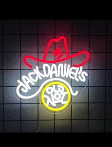 Jack Daniels Neon Light Sign for wall decor,Beer Bar Home Bedroom Man Cave Party - Picture 1 of 8