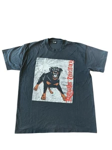 VINTAGE Rottweiler Territory Herren Tshirt schwarz Gr. XL Einzelnaht Riesen Tee - Bild 1 von 5
