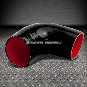 3" 3-PLY 90-DEGREE ELBOW TURBO/INTERCOOLER/INTAKE SILICONE COUPLER HOSE BLACK - Bild 1 von 1