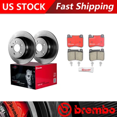 Fits 2006-07 Mercedes-Benz CLK350 Front Brake Rotors & Ceramic Brake Pads Brembo - Image 1 of 4
