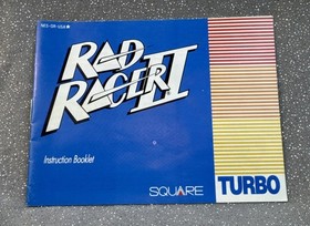 NINTENDO NES RAD RACER II 2 TWO ORIGINAL INSTRUCTION MANUAL (ONLY)
