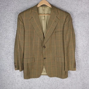 CORNELIANI VNT VOGUE MEN'S 100% CASHMERE SILK BLAZER 52 / L LARGE JACKET CHECK - Picture 1 of 13