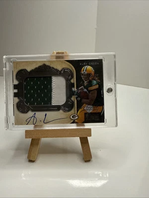 2011 Playoff National Treasures Alex Green 316 2 Color Patch W/ Thread Auto /99! - Image 1 of 2