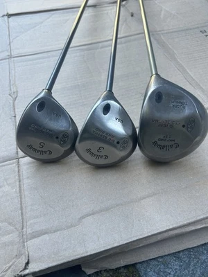 НАБОР из 11°, 3 и 5 графитовых вудов Callaway Golf Big Bertha S2H2 жесткость Regular Flex для правосторонней стойки - Изображение 1 из 4