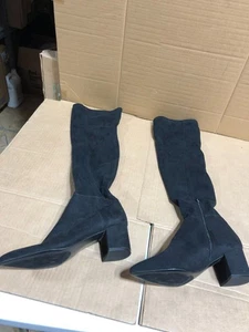 Steve Madden Damen-Overknee-Stiefel 9 M schwarz Wildlederimitat BRIN0S1 - Bild 1 von 8