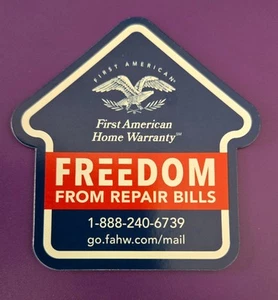 First American Home Warranty MAGNET Approx 3 1/4" x 3" - Picture 1 of 2