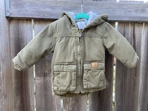 Baby Carhartt Jacke Gr. 6M Grün High Low Sherpa Kapuze  - Bild 1 von 13