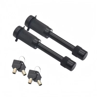 5/8" Bent Locking Hitch Pin Keys Black Cover Truck Trailer Receiver 2" Towing - Image 1 of 4