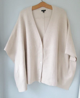 Talbots Beige Cape Cardigan Sweater Women M/L NEW Warm Knit Button Front - Image 1 of 4