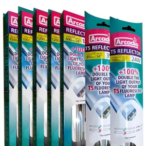 ARCADIA Light Reflectors for T8 Bulbs with clips - Aquarium / Reptile Viv Use - Picture 1 of 7
